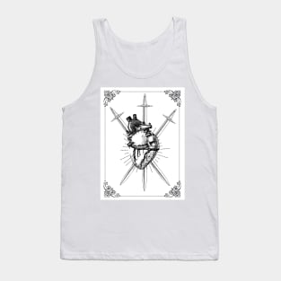 3 of swords tarot card Tank Top